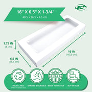 SOUTHERN CHAMPION TRAY White / 16" x 6.5" x 1.75" / White Window Bakery Take Out Containers