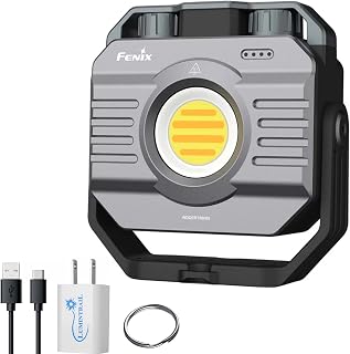 Fenix CL28R 2-in-1 Camping Lantern and Portable Work Light, 2000 Lumens, Rechargeable, Color Adjustable White LED with Red LED, with a USB Wall Plug
