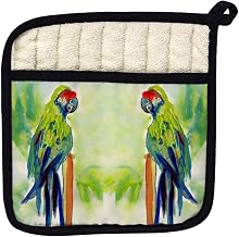 Betsy Drake PT020 Green Parrot Pot Holder