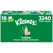 Lotion Facial Tissues by Kleenex – 1 Count (Pack of 18), Paper, White, Pack of 18, Model 10036000597377
