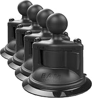 RAM MOUNTS Twist-Lock Suction Cup Base with B Size 1" Ball, Windshield & Dash Mount Base for RAM Device Holders RAP-B-224-1U (Pack of 4)
