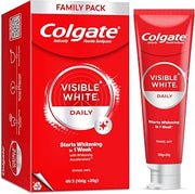 Colgate Visible White Toothpaste 480g (Combo Pack of 4 x 120g) Teeth Whitening Starts in 1 Week, Safe on Enamel, Stain Removal Tooth Paste and Minty Flavour for Fresh Breath