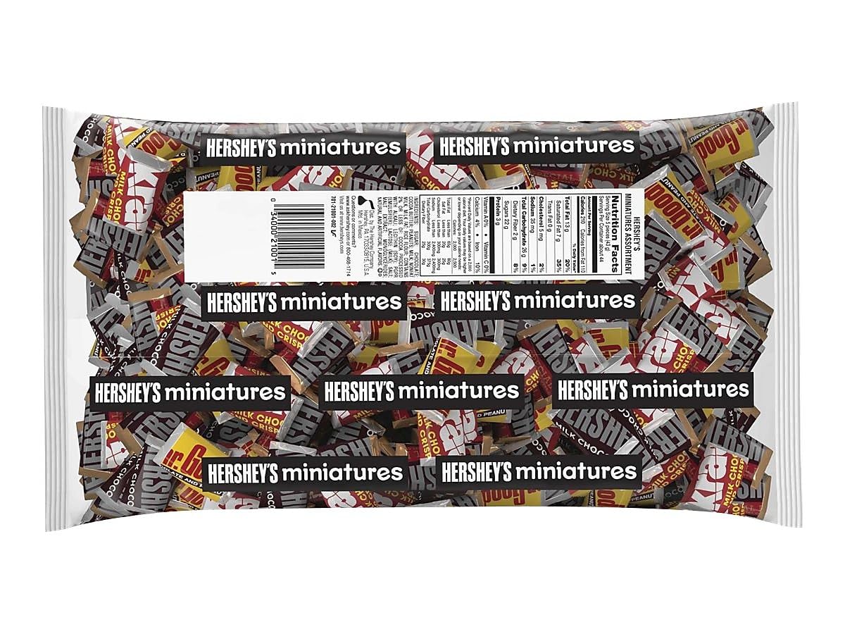 Miniatures Chocolate Assortment Candy by HERSHEY'S – 66.7 Ounce (Pack of 1), brown, Model 21001