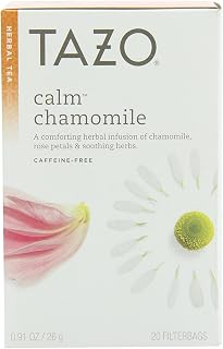 TAZO Calm chamomile Herbal Infusion Tea, Caffeine Free, 20-Count Tea Bags (Pack of 6)