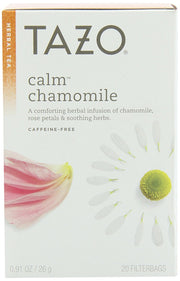 Calm chamomile Herbal Infusion Tea by TAZO – 20 Count (Pack of 6), Pack of 6, Model 0140780