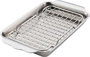 Hestan OvenBond Provisions - Tri-Ply Stainless Steel 2-Piece Mini-Eighth Sheet Pan & Rack Set (6 x 9")