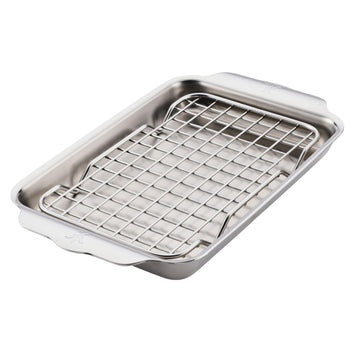 OvenBond Provisions Mini Eighth Sheet Pan & Rack Set by Hestan – Mini-Eighth – 6x9 inch, Stainless Steel, Multicolor, Model 54317