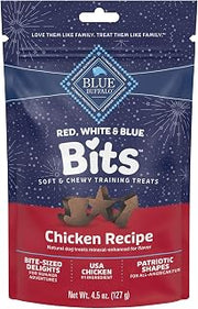 Blue Buffalo Red White & Blue Bits Chicken Treats, 4.5 oz
