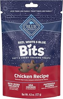 Blue Buffalo Red White & Blue Bits Chicken Treats, 4.5 oz