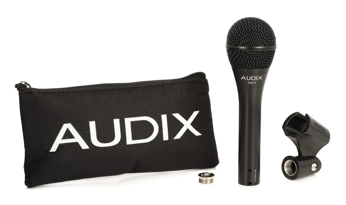 Hypercardioid Handheld Dynamic Vocal Microphone for Stage Singers - Black by AUDIX – 6.00 x 9.00 x 12.00 inches, Zinc, Black, Model OM7