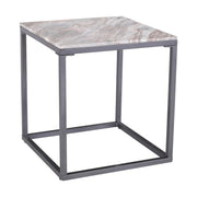 Jofran Wynn Modern Luxe Solid Marble Square End Table in Grey by Jofran Inc. – Marble, Grey Marble, Model 2568-3