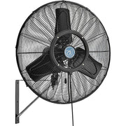 24" Wall Mounted Misting Fan by Continental Dynamics – 24", Aluminum, Black, Model SFWE-750/60YWA-M