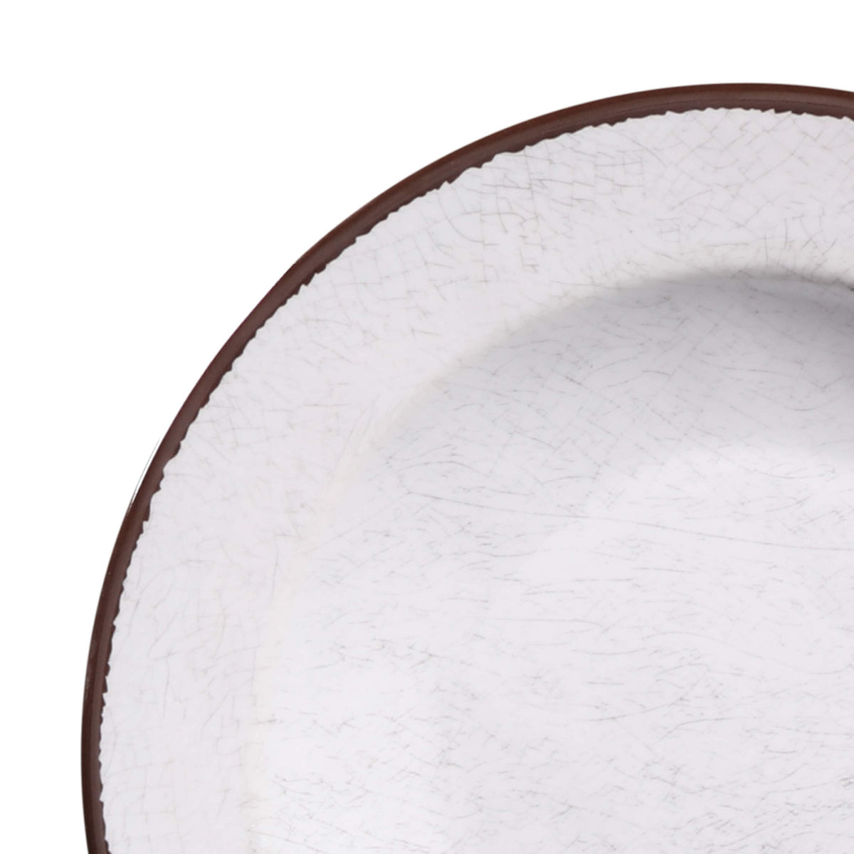 Round Crackle Pasta/Soup Bowl by Elite Global Solutions – 18 oz., 18 fluid_ounces, Melamine, White, Pack of 6