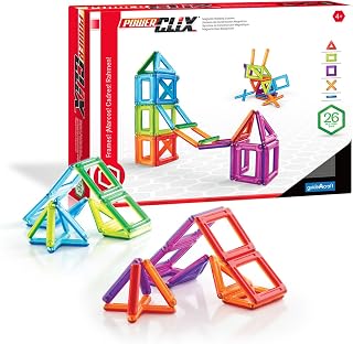 Guidecraft PowerClix Frame Magnetic Building Blocks Set - 26 Piece, Stem Educational Creative Construction Toy