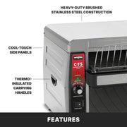Waring 5-15 Phase Plug / 120-Volt / Silver Toasters