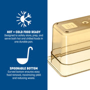 Carlisle FoodService Products Fourth Size 1 pack / Amber / 6" Deep Storage & Transport
