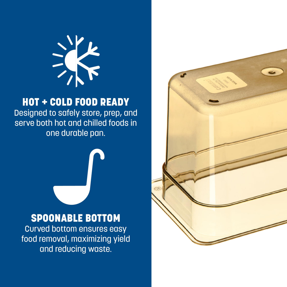 Carlisle FoodService Products Fourth Size 1 pack / Amber / 6" Deep Storage & Transport