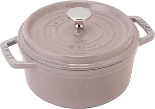 STAUB La Cocotte Round 40508-860 Pico Cocotte Round Chiffon Rose 7.1 inches (18 cm) Handed, Cast Iron Pot, Induction Compatible, Japanese Authentic Product with Serial Number