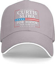 Curtis Sliwa for New York City Mayor 2025 Election Hat Race Golf Hats Dad Baseball Cap Gray