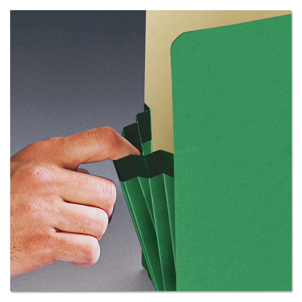 Drop Front Panel Colored File Pockets (Smead) – Legal, Colored stock, Green, Model SMD74226