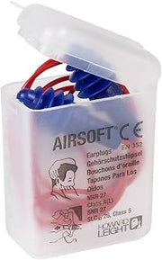 Howard Leight Honeywell 1030612 Airsoft Reusable Earplugs Red Poly Cord
