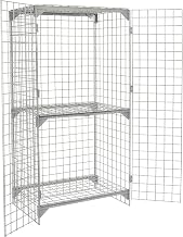 Global Industrial Commercial 1-Tier 2 Door Wire Mesh Security Locker, Gray