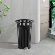 Slatted Steel Outdoor Ashtray by Global Industrial – 13 Gallon, Steel, Black, Model M2000