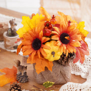 Waipfaru Artificial Fall Flowers, 2pcs, Orange