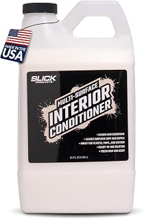 Slick Products Car Interior Cleaner, Detailer & Conditioner - 64 oz | Non-greasy low-shine finish; cleans, conditions & protects vinyl, plastic & leather; ideal for dashboards, panels & trim