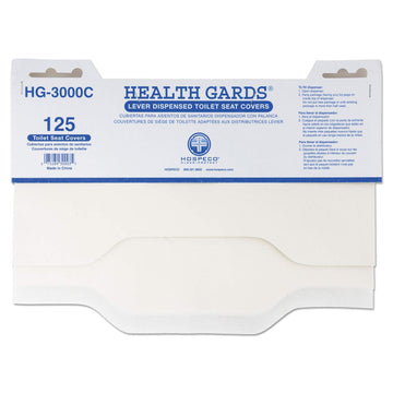 Health Gards HOSHG1000 Disposable Toilet Seat Covers - Half-Fold (250-Pack by Hospeco – 15.55 inches x 15.55 inches x 6.3 inches, Paper, White, Model HG-3000C