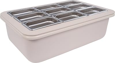 Carlisle FoodService Products CM104902 Coldmaster 6" Deep Insulated Food Pan with Organizer, Full-Size, White