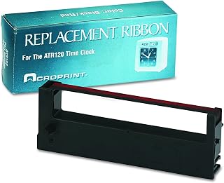 Acroprint 39-0127-000 Replacement Ribbon for ATR120 Time Clock, Black/Red