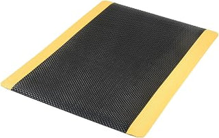 Apache Mills Supreme Sliptech Mat, 36x60, Black W/Yellow Border