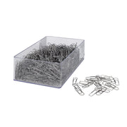 Paper Clips Silver Pack of 1200 | Storage Pack Paper Clips 26 mm | Practical Plastic Box | Galvanised | File Clips for Office and Household by Westcott – Model E-10643 00
