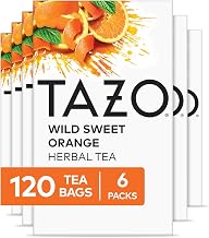 TAZO Wild Sweet Orange Herbal Tea Bags, 120 Total Bags (20ct - Pack of 6)