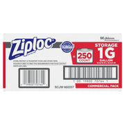 Double Zipper Storage Bags by Ziploc – One Size, 1.0 gallons, Plastic, Clear, Pack of 250