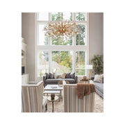 Vera 38 Light Pendant by Lighting Design – Metal, Clear, Model 2550D48SG