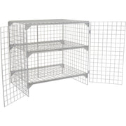 Commercial 1-Tier 2 Door Wire Mesh Security Locker by Global Industrial – 4' x 2' x 4', Wire Mesh, Grey, Model 184088