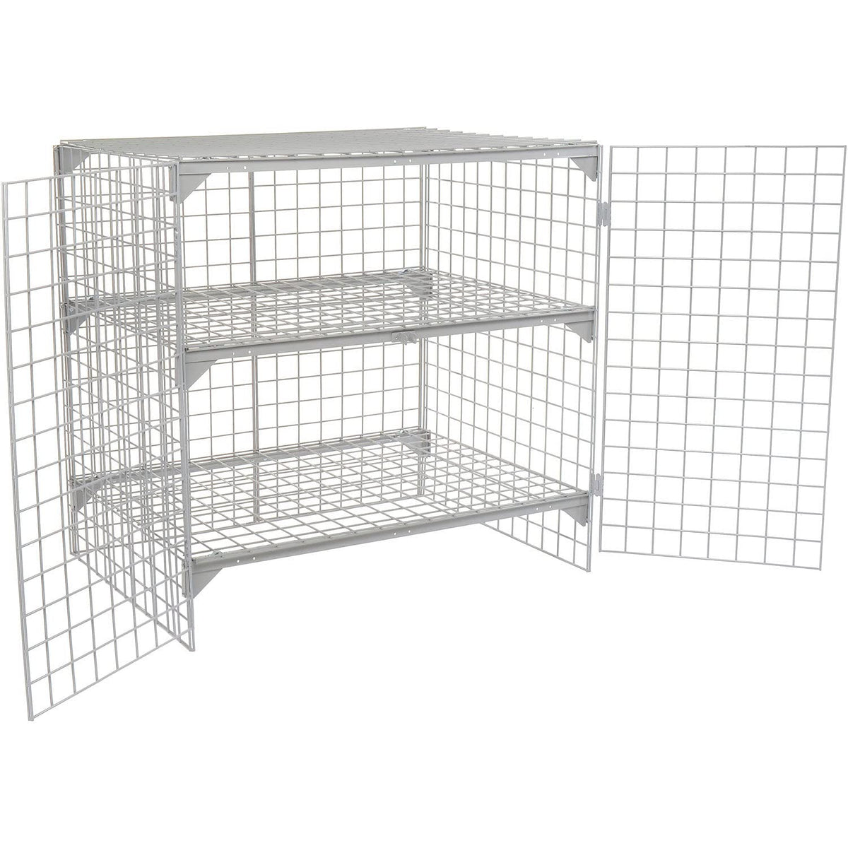 Global Industrial 4' x 2' x 4' / Grey / Industrial Storage Lockers