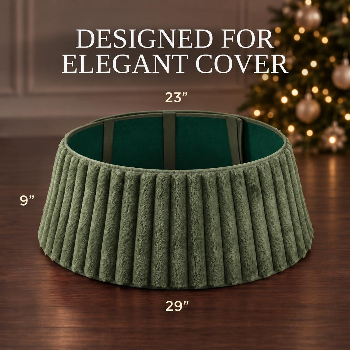 Zicoto Velvet Tree Collar, 29 Inch Base Diameter, Sage