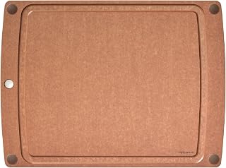 Epicurean All-In-One Cutting Board, 19.5" x 14.5" Juice Groove, Nutmeg | Juice groove, Microplastics free, dishwasher safe, lightweight reversible design, knife friendly, heat resistant, USA made