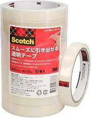 3M Scotch Smooth Pull Out Transparent Tape, 0.6 inches (15 mm) x 13.8 ft (35 m), Pack of 10, 600-3-1535-10P