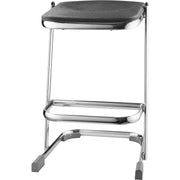 NPS 24" Black Polyurethane Elephant Z-Stool by National Public Seating – unspecified, Steel, Black, Model 6624