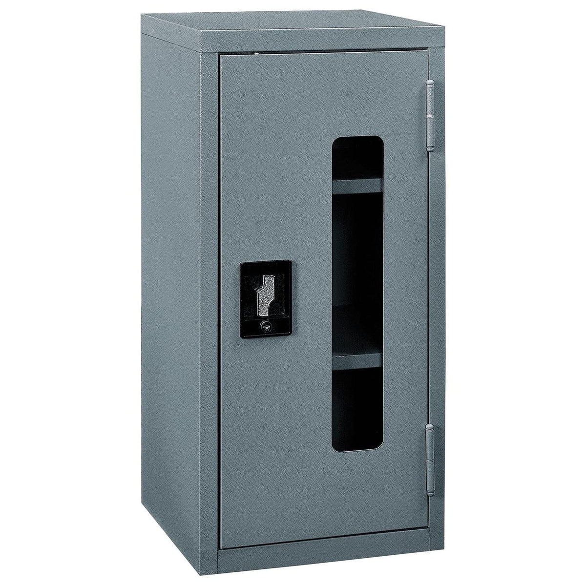 Clear View Wall Storage Cabinet with Locking Recessed by Global Industrial – 13.75 inches x 30 inches x 12.75 inches, Alloy Steel, Grey, Model 269874CV-GY