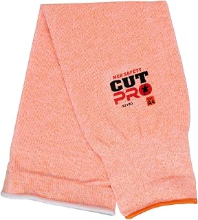 MCR Safety Cut Pro Sleeves 13 Gauge Hypermax Hi-Vis Silicone Bicep Grip Pads, 20in Length, 9218O
