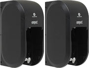 Compact 2-Roll Vertical Coreless High-Capacity Toilet Paper Dispenser by GP PRO (Georgia-Pacific), Black, 56790A, 1 Dispenser (Pack of 2)