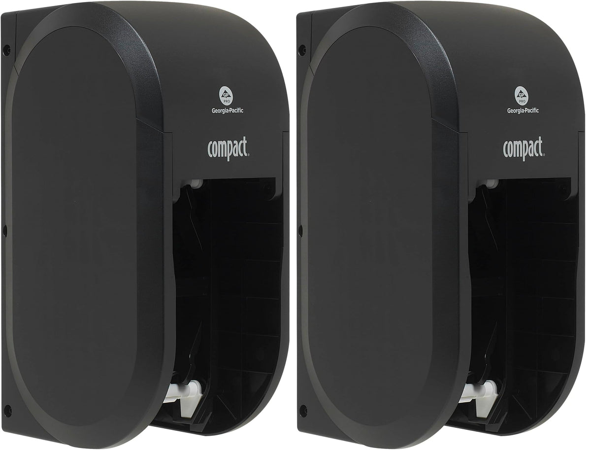 Compact 2-Roll Vertical Coreless High-Capacity Toilet Paper Dispenser by GP PRO () by Georgia-Pacific – 1 Count (Pack of 2), Plastic, עשן, Pack of 2, Model 56790A
