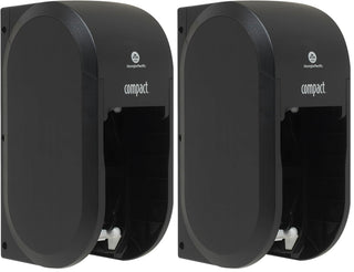 Compact 2-Roll Vertical Coreless High-Capacity Toilet Paper Dispenser by GP PRO () by Georgia-Pacific – 1 Count (Pack of 2), Plastic, עשן, Pack of 2, Model 56790A