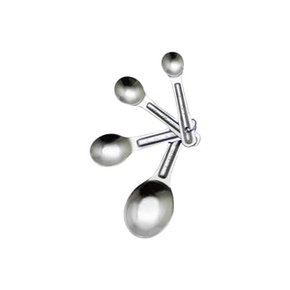 Stainless Steel Measuring Spoon Set by Thunder Group – 1 - Pack, Stainless Steel, Silver, Model SLMC2415