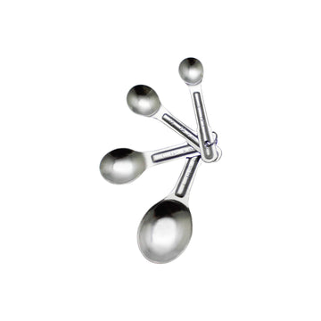 Stainless Steel Measuring Spoon Set by Thunder Group – 1 - Pack, Stainless Steel, Silver, Model SLMC2415